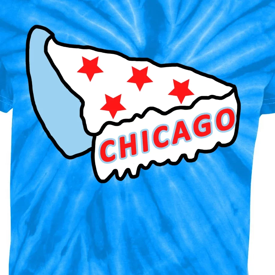 Deep Dish Chicago Pizza Flag Kids Tie-Dye T-Shirt