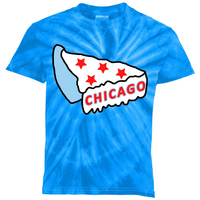 Deep Dish Chicago Pizza Flag Kids Tie-Dye T-Shirt