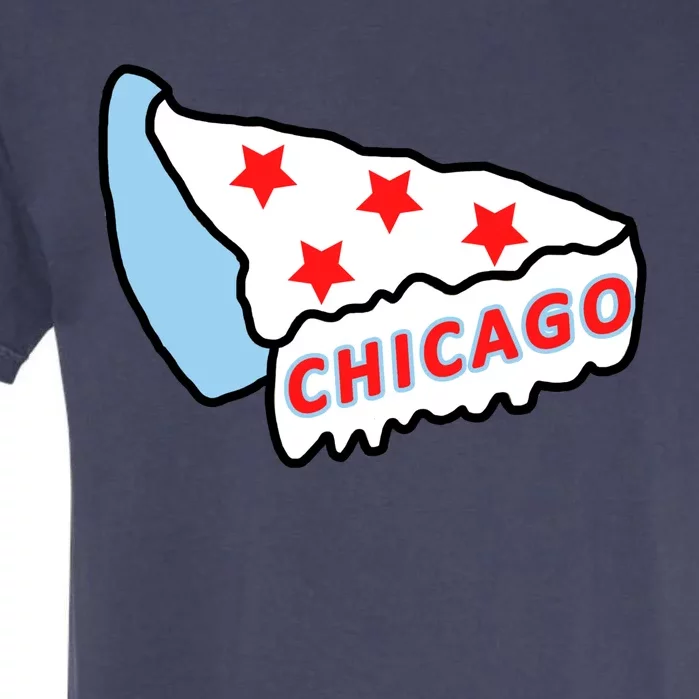 Deep Dish Chicago Pizza Flag Garment-Dyed Heavyweight T-Shirt