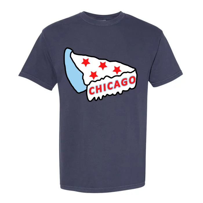 Deep Dish Chicago Pizza Flag Garment-Dyed Heavyweight T-Shirt