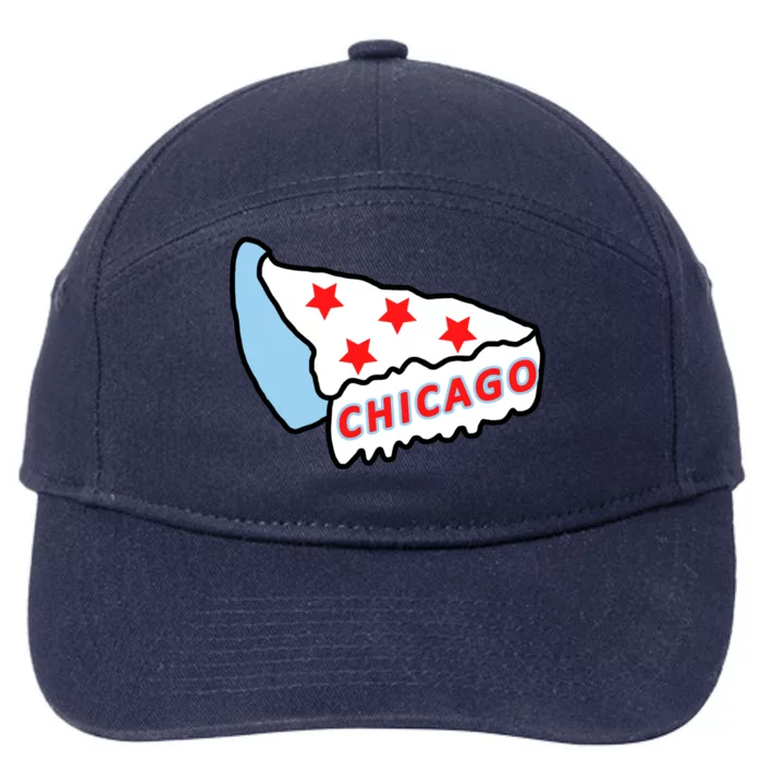 Deep Dish Chicago Pizza Flag 7-Panel Snapback Hat