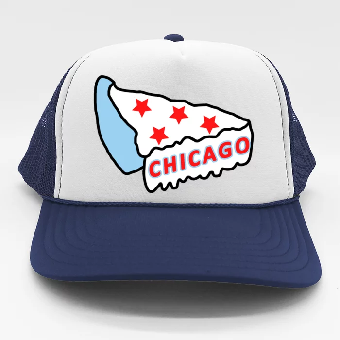 Deep Dish Chicago Pizza Flag Trucker Hat