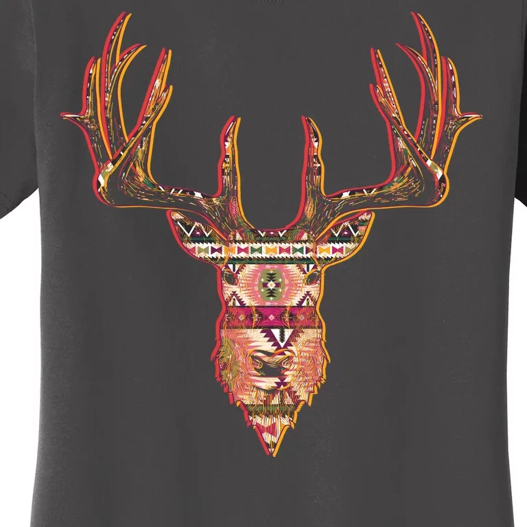 Deer Antlers Wilderness Pattern Women's T-Shirt