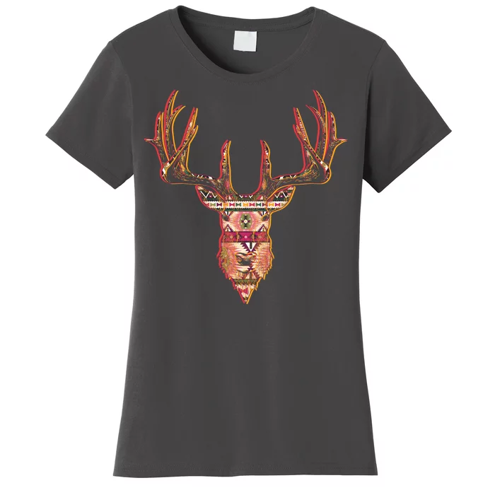 Deer Antlers Wilderness Pattern Women's T-Shirt