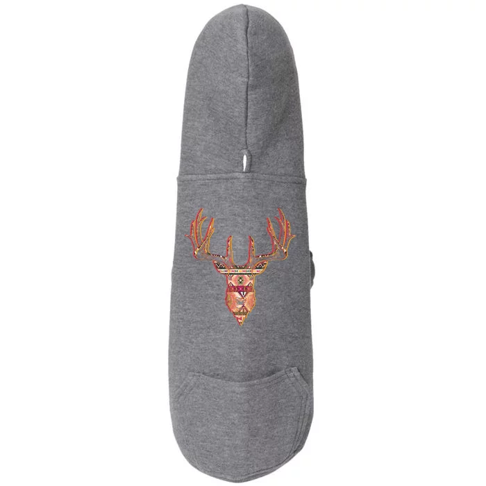 Deer Antlers Wilderness Pattern Doggie 3-End Fleece Hoodie