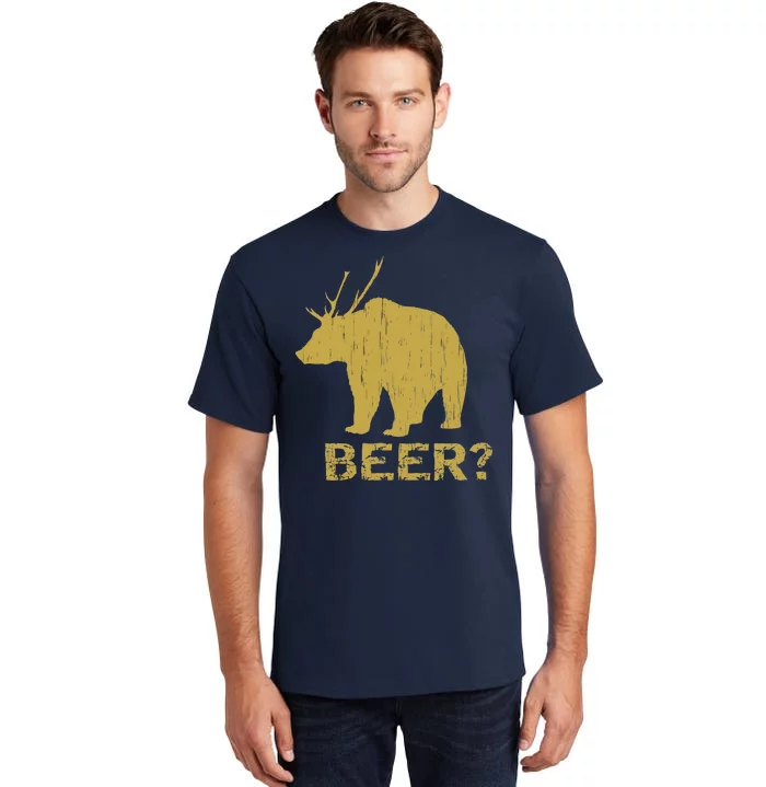 Deer Bear Beer Moose Elk Hunting Funny Tall T-Shirt