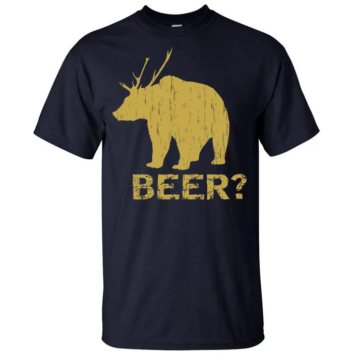 Deer Bear Beer Moose Elk Hunting Funny Tall T-Shirt