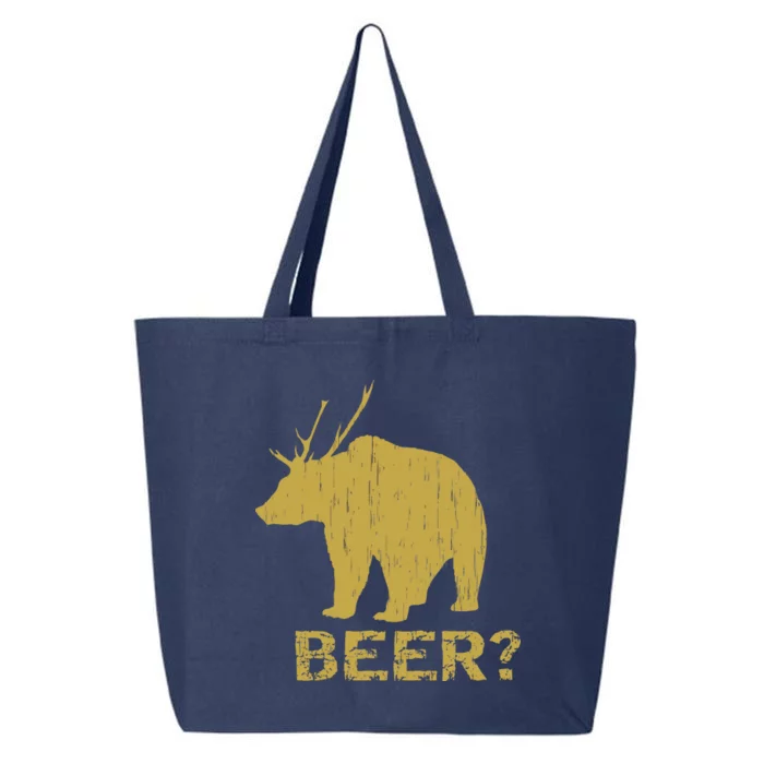 Deer Bear Beer Moose Elk Hunting Funny 25L Jumbo Tote