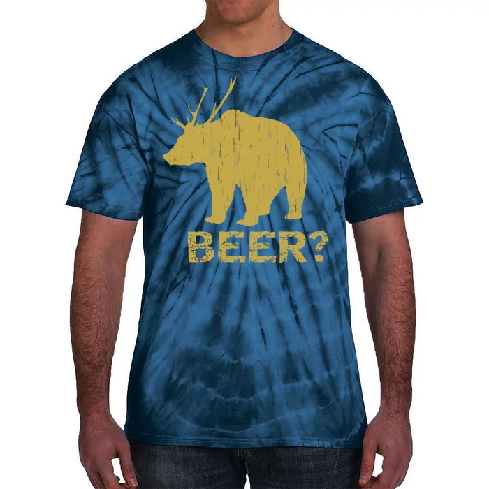 Deer Bear Beer Moose Elk Hunting Funny Tie-Dye T-Shirt