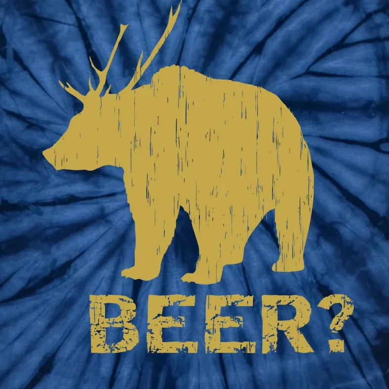 Deer Bear Beer Moose Elk Hunting Funny Tie-Dye T-Shirt