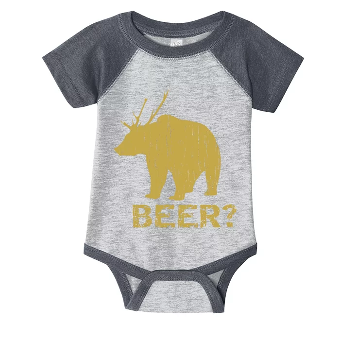 Deer Bear Beer Moose Elk Hunting Funny Infant Baby Jersey Bodysuit