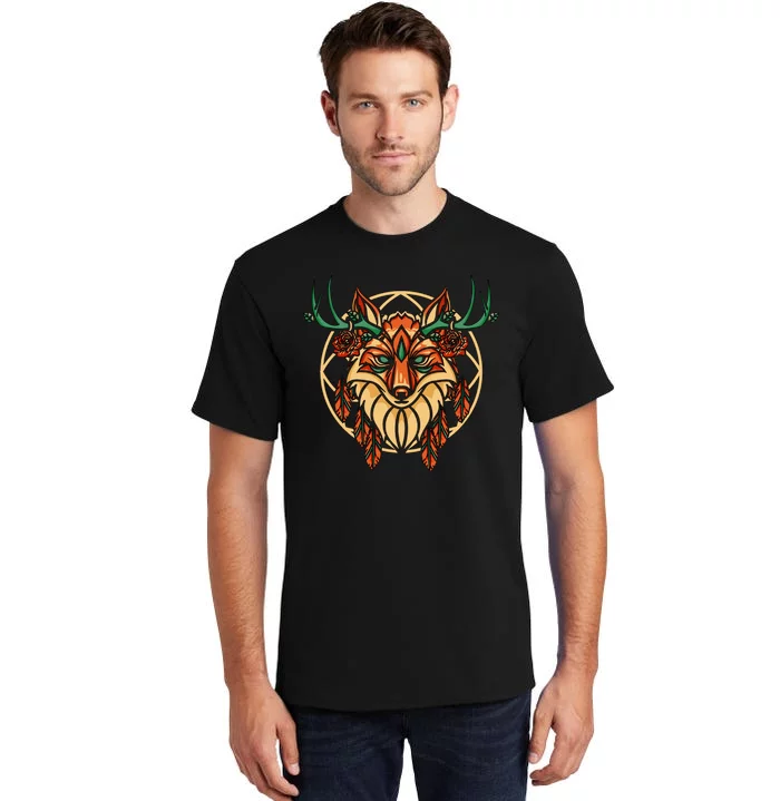 Deer Fox Abstract Tall T-Shirt