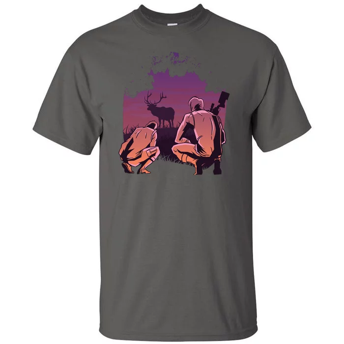 Deer Hunting Scene Tall T-Shirt