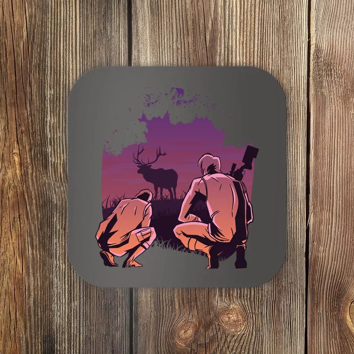 Deer Hunting Scene Coaster