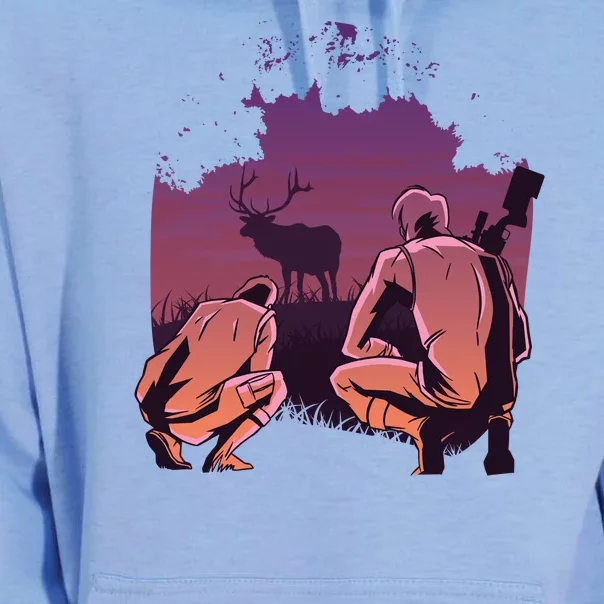 Deer Hunting Scene Unisex Surf Hoodie