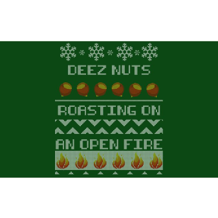 Deez Nuts Roasting On An Open Fire Ugly X-Mas Bumper Sticker