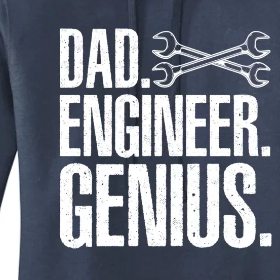 Dad Engineer Funny Mechanic Engineer Fathers Day Gift Women's Pullover Hoodie