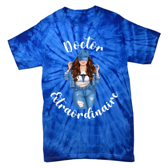 Doctor Extraordinaire Funny Dr Medical Student Caduceous Gift Tie-Dye T-Shirt