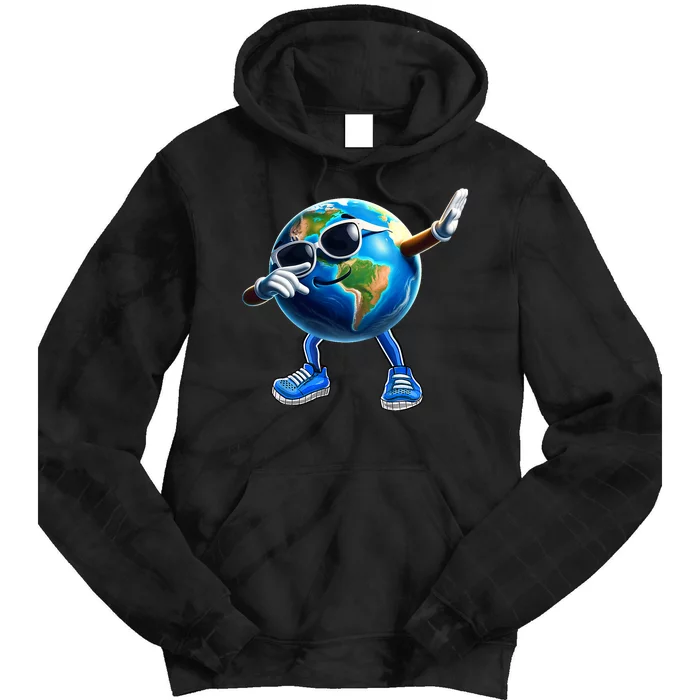 Dabbing Earth Funny Earth Day 2024 Tie Dye Hoodie