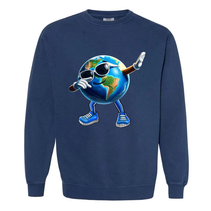 Dabbing Earth Funny Earth Day 2024 Garment-Dyed Sweatshirt