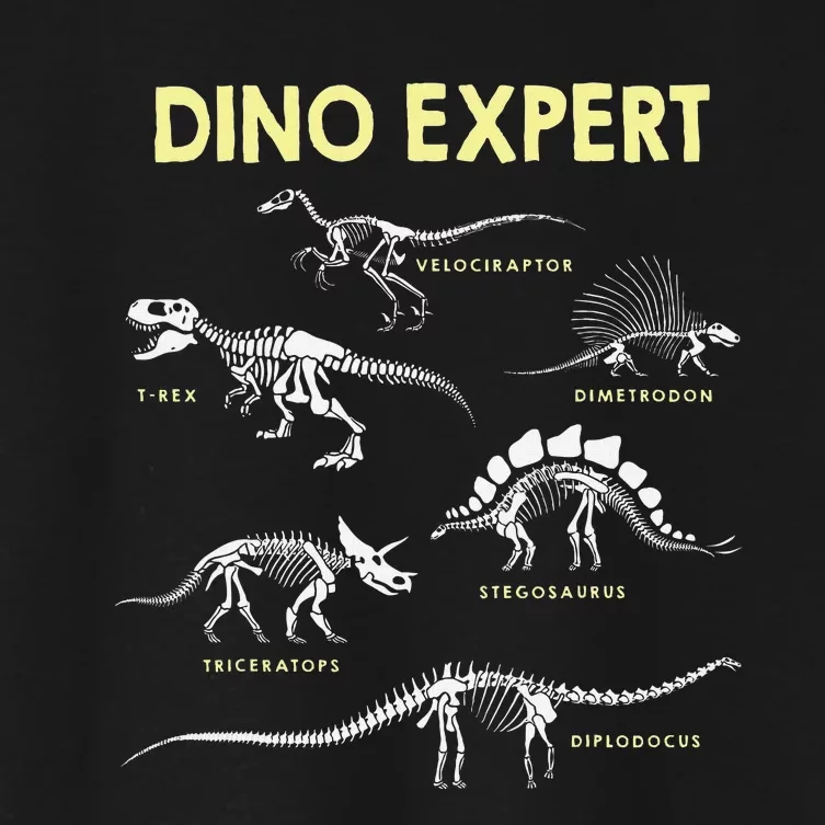 Dino Expert Future Paleontologist Dinosaur Fossil Bones Women's Crop Top Tee