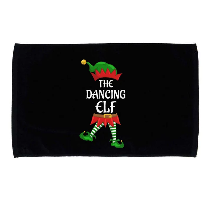 Dancing Elf Family Matching Group Christmas Party Microfiber Hand Towel