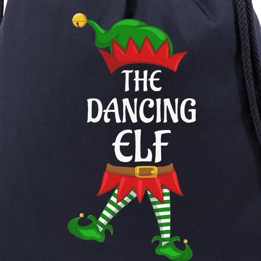 Dancing Elf Family Matching Group Christmas Party Drawstring Bag