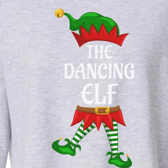 Dancing Elf Family Matching Group Christmas Party Cropped Pullover Crew