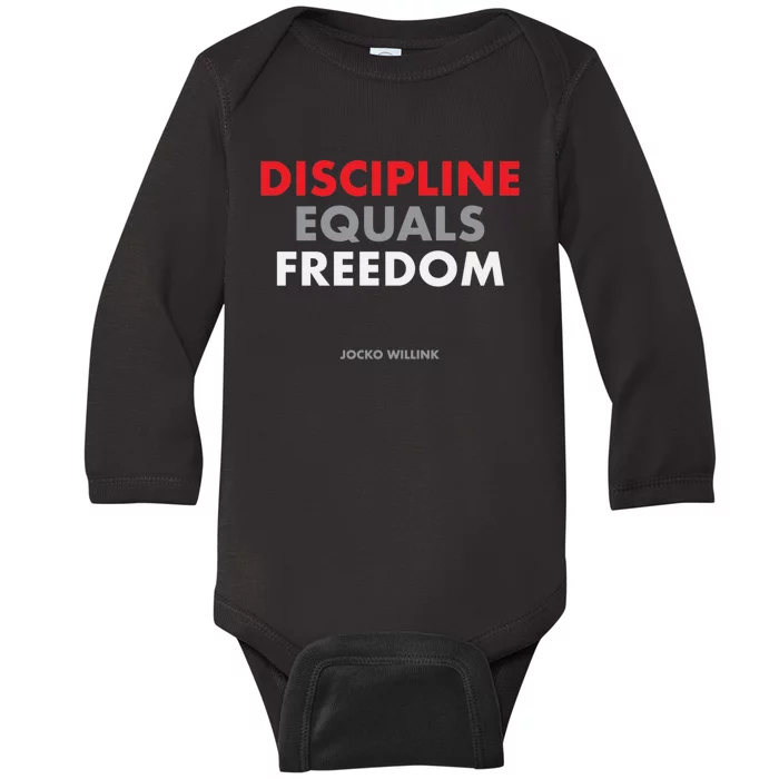 Discipline Equals Freedom Jocko Willink Baby Long Sleeve Bodysuit