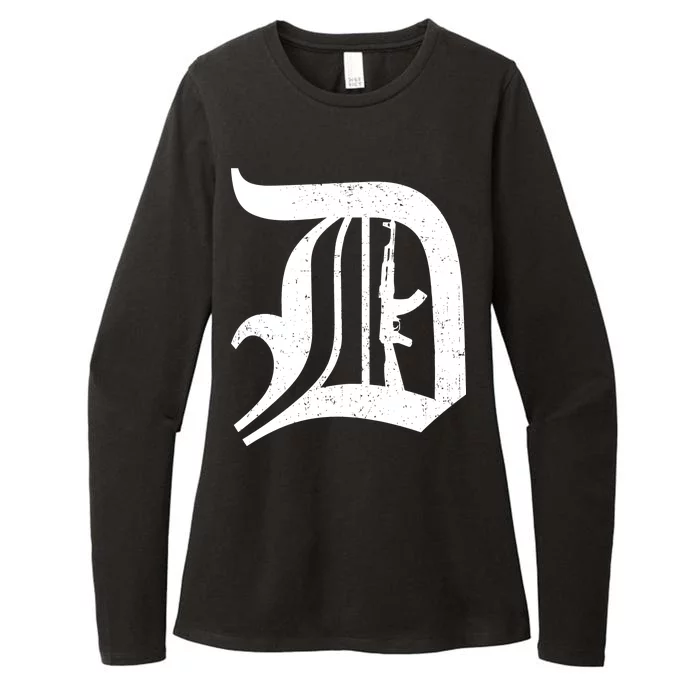 Defend Detroit Gun AK47 Womens CVC Long Sleeve Shirt