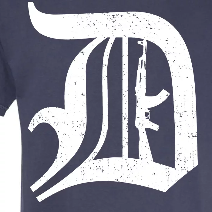 Defend Detroit Gun AK47 Garment-Dyed Heavyweight T-Shirt