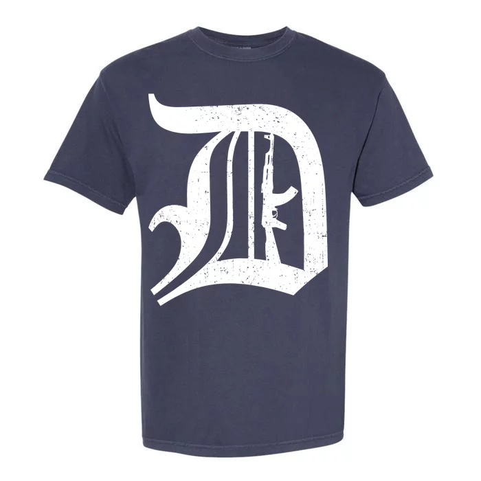 Defend Detroit Gun AK47 Garment-Dyed Heavyweight T-Shirt