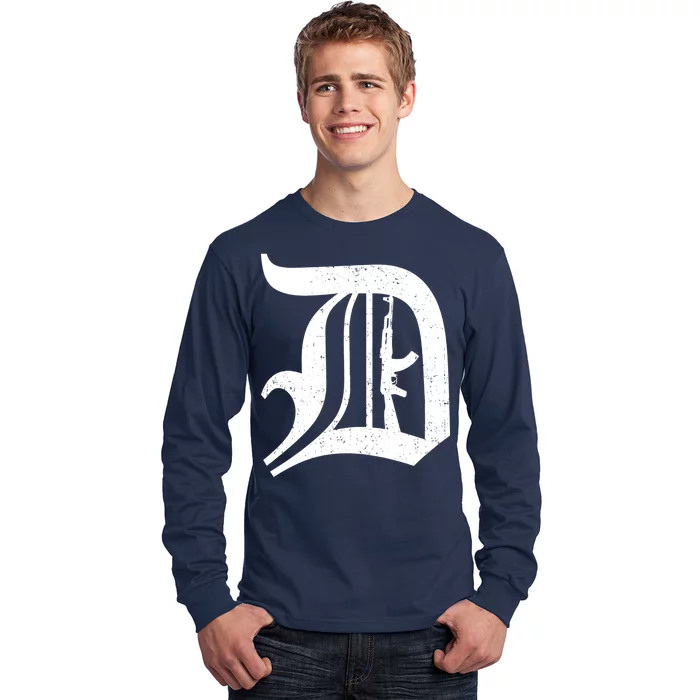 Defend Detroit Gun AK47 Long Sleeve Shirt