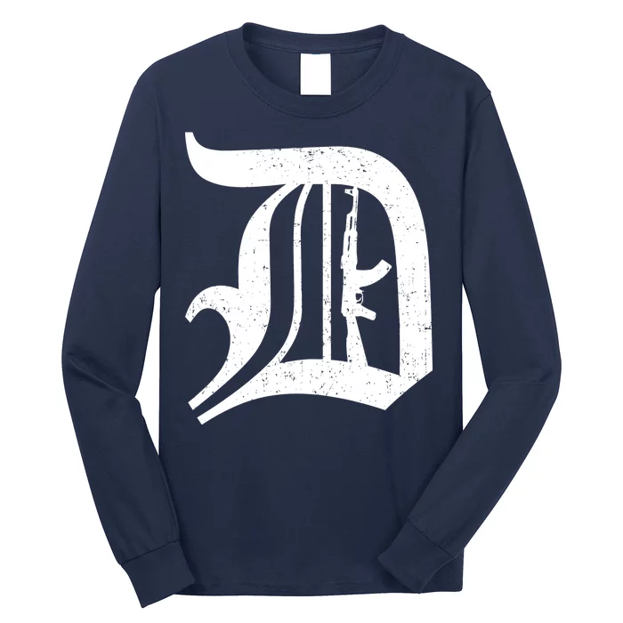 Defend Detroit Gun AK47 Long Sleeve Shirt