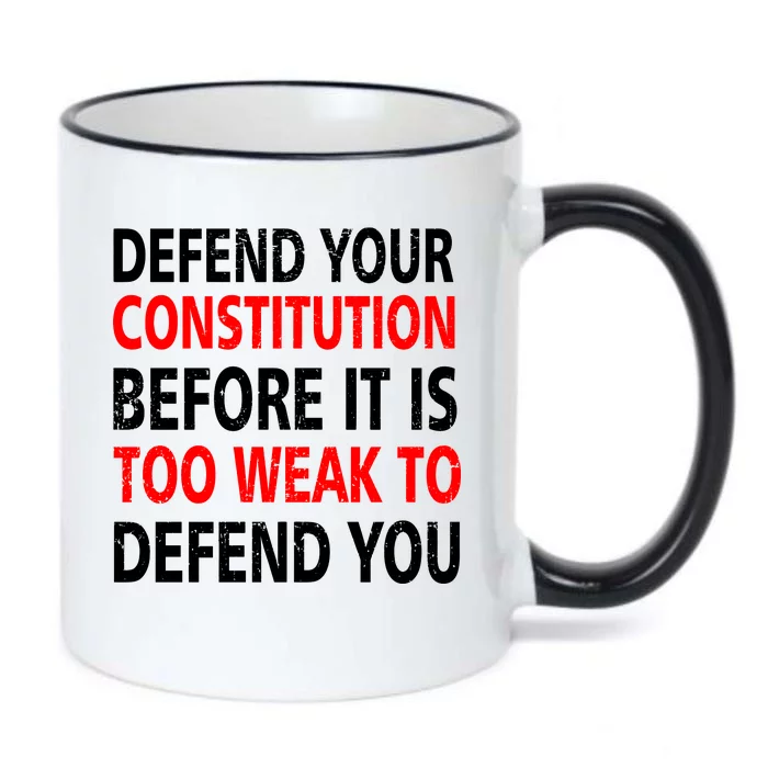 Defend Your Constitution Black Color Changing Mug