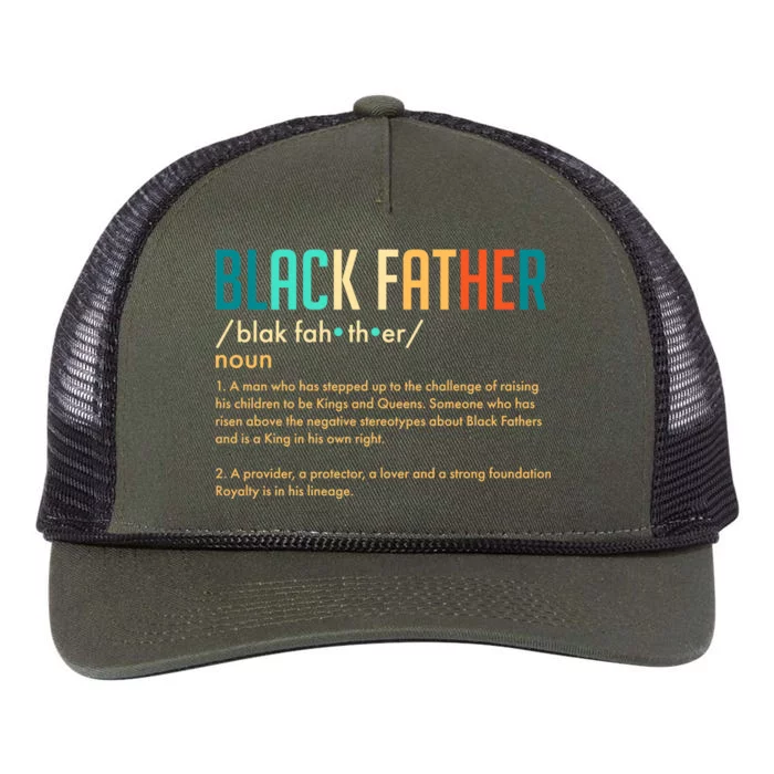 Definition Of A Black Father Retro Rope Trucker Hat Cap