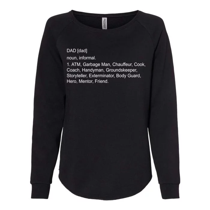 Definition Of A Dad Womens California Wash Sweatshirt