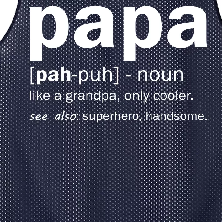 Definition Of A Papa Mesh Reversible Basketball Jersey Tank