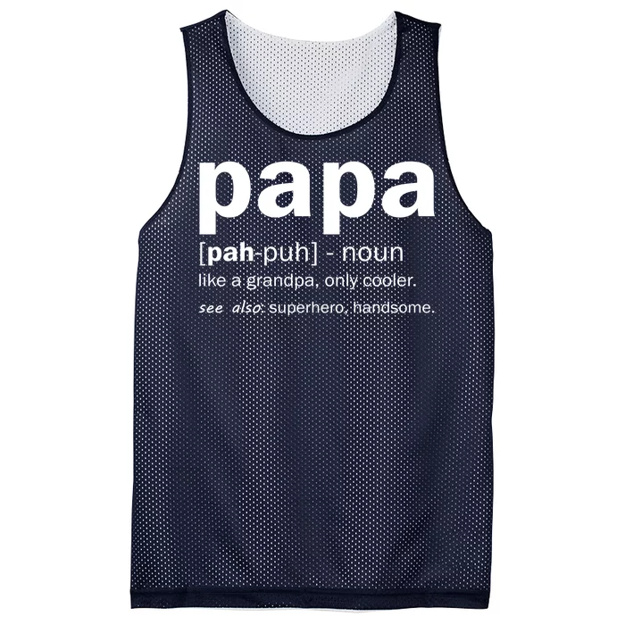 Definition Of A Papa Mesh Reversible Basketball Jersey Tank