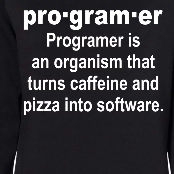 Definition of A Programmer Womens California Wash Sweatshirt