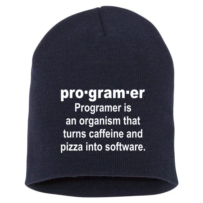 Definition of A Programmer Short Acrylic Beanie