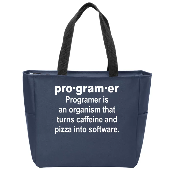 Definition of A Programmer Zip Tote Bag