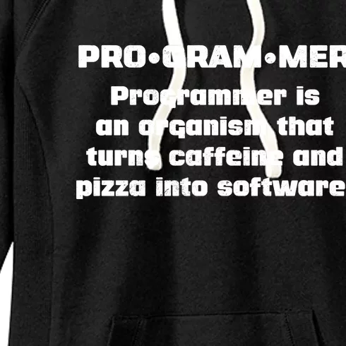 Definition of A Programmer Funny Coffee Women's Fleece Hoodie