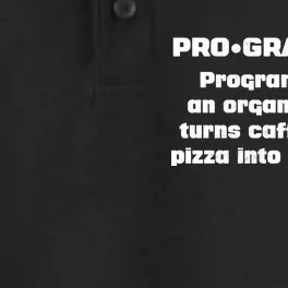 Definition of A Programmer Funny Coffee Dry Zone Grid Performance Polo