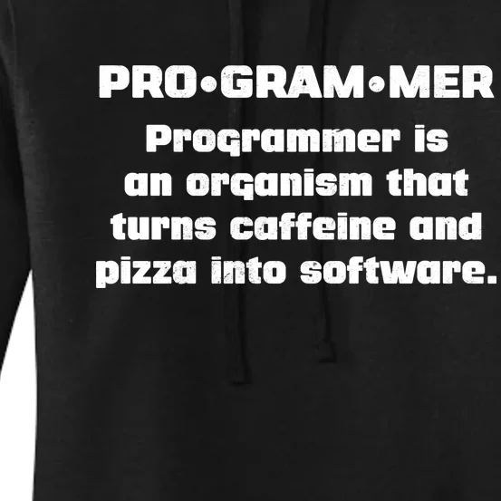 Definition of A Programmer Funny Coffee Women's Pullover Hoodie