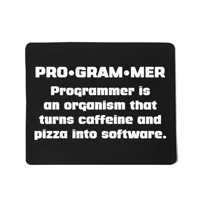 Definition of A Programmer Funny Coffee Mousepad