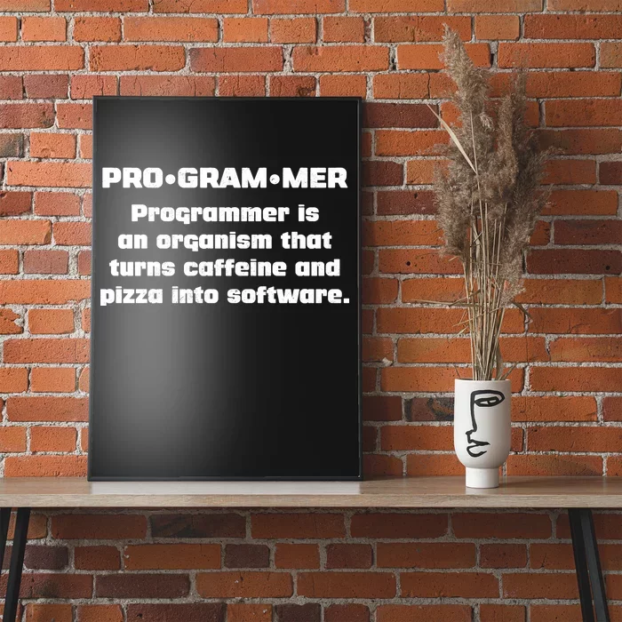 Definition of A Programmer Funny Coffee Poster