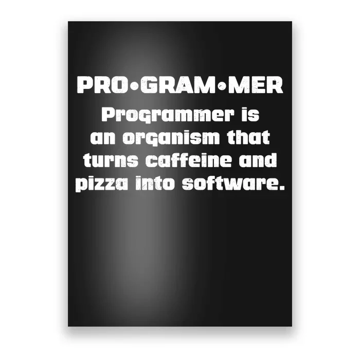 Definition of A Programmer Funny Coffee Poster