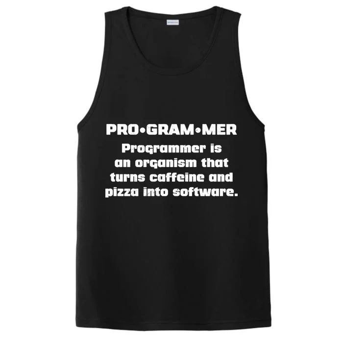 Definition of A Programmer Funny Coffee Performance Tank