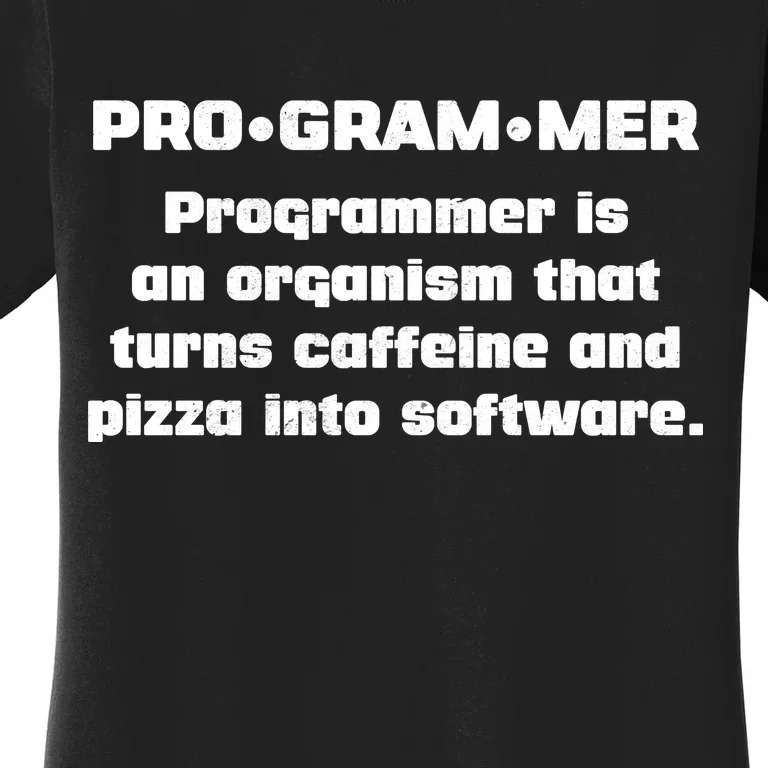 Definition of A Programmer Funny Coffee Women's T-Shirt